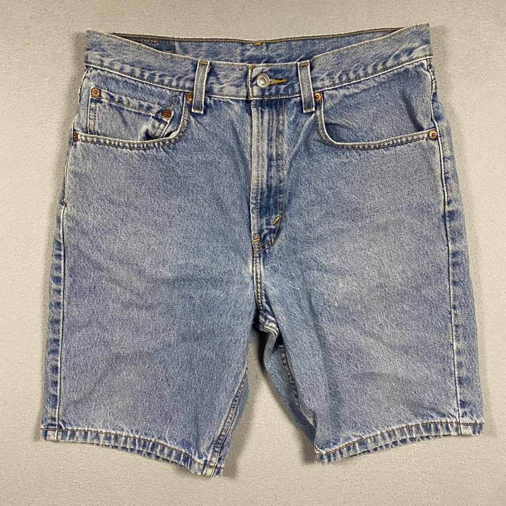 Vintage Levi's 505 Denim Shorts Mens 32 Blue Regular Fit Medium Wash Cotton
